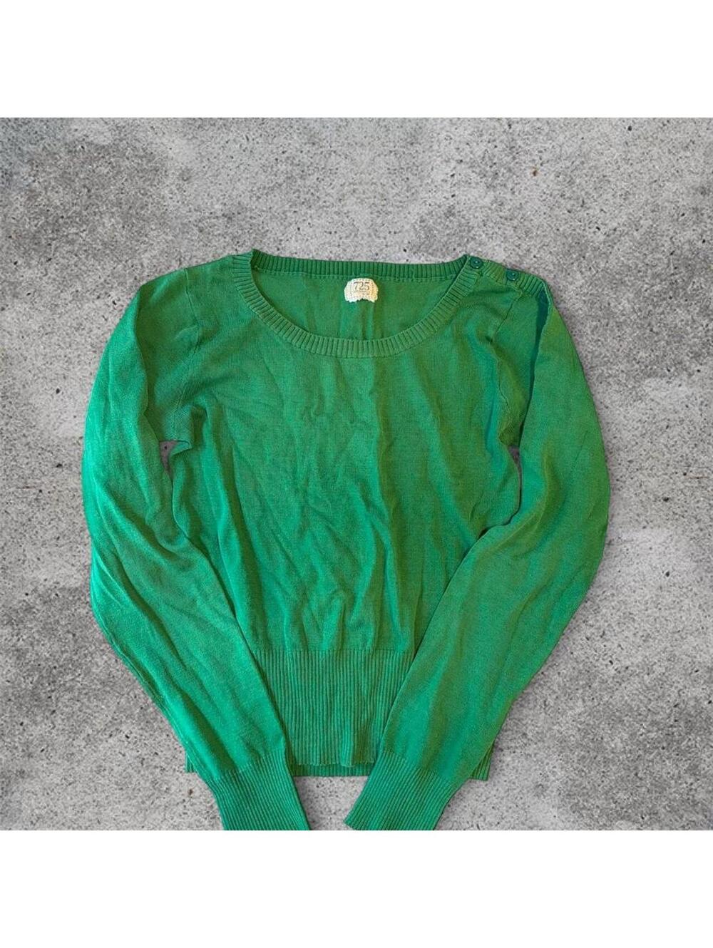 725 originals green cinched waist sweater